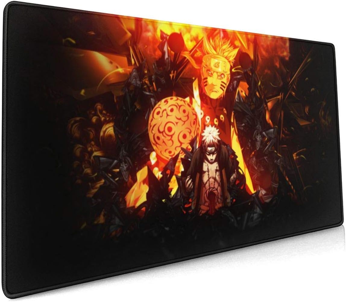 Anime Naruto Mouse Pad Rectangle Non-Slip Rubber Electronic Sports Oversized Large Mousepad Gaming Dedicated 15.8X35.4 Inch