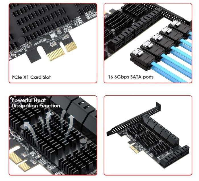 Ybbott 16-Port Sata Pcie Card Technical Specifications And Features