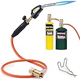 TAUSOM Propane Torch Hose Kit, Mapp Gas Torch 3600℉ Soldering Welding Torch | 3.6ft Hose, Push-Button Ignition, Dual Valve Control, Ergonomic Grip, Complete Kit, Professional Grade