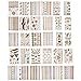 Temporary Metallic Tattoos VALUE PACK - 30 Different Sheets, 300+ Unique Gold, Silver and Turquoise Waterproof Tattoos w Extra Bright Colors- Long Lasting Designs Are Easy to Apply