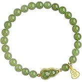 Chiorgone Hetian Jade Gourd Bracelet – Lucky Stretch Jade Bracelet for Wealth, Health, Success, Longevity, Protection & Fortune – Prosperity Jewelry for Career & Positive Energy
