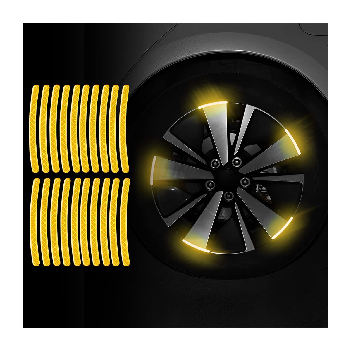 20PCS Reflective Car Wheel Decorative Stripe