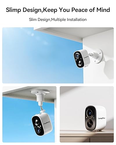 LongPlus Security Camera, Outdoor Camera Wireless, No Monthly Fee