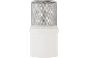 PNXKTXO 1" DN25 Stainless Steel Filter Cover with PVC Connector to 1" PVC Pipe Filter Head Suction Strainers for Debris Removal Irrigation Pump