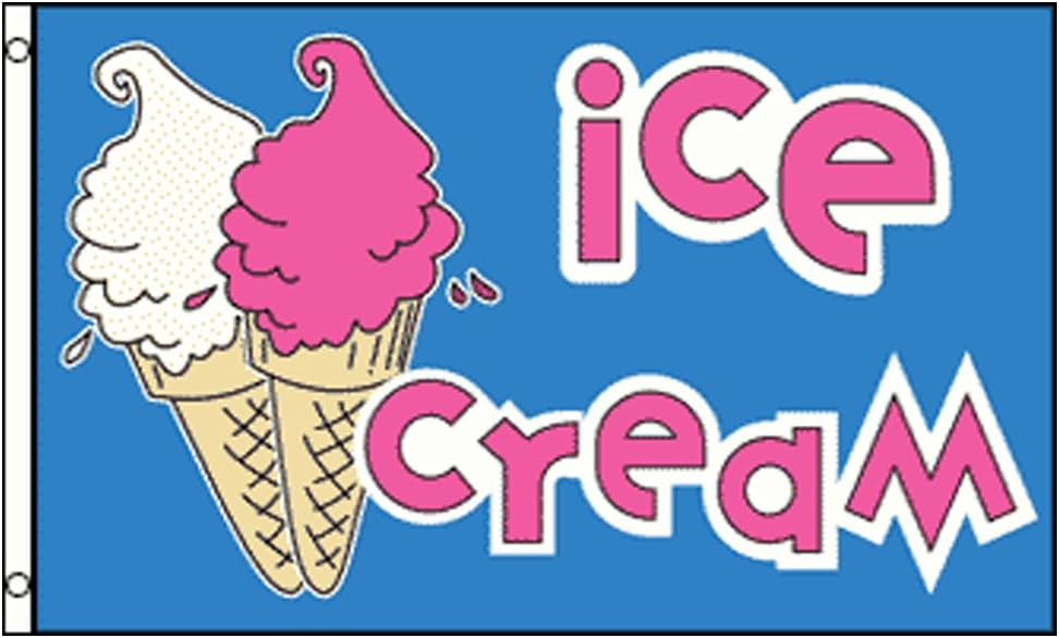 Ice Cream Flag. 5x3 ft Amazon.co.uk Garden & Outdoors