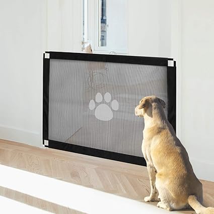 Namsan Portón portátil para mascotas, puertas para perros con soporte