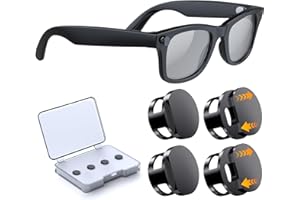 YaCeSyn 4 Pack LED Light Cover for Ray-Ban Meta Way-farer/Skyler/Headliner (Gen 2) Glasses Camera Cover, Reusable LED Light Blocker for Oakley Meta HSTN Smart Glasses Accessories