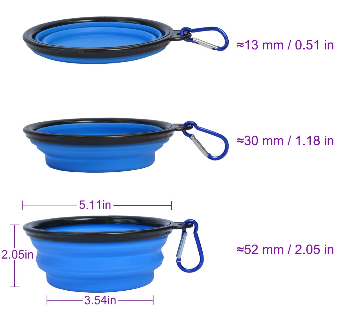 KritterWorld Pet Carrier Backpack for Small Dogs, Puppies, Cats, Kittens Up to 7lbs, Free Collapsible Dog Bowl Included, Comfort Mesh Pup Pack Great for A Walk, Travel, Hiking and Cycling, Blue