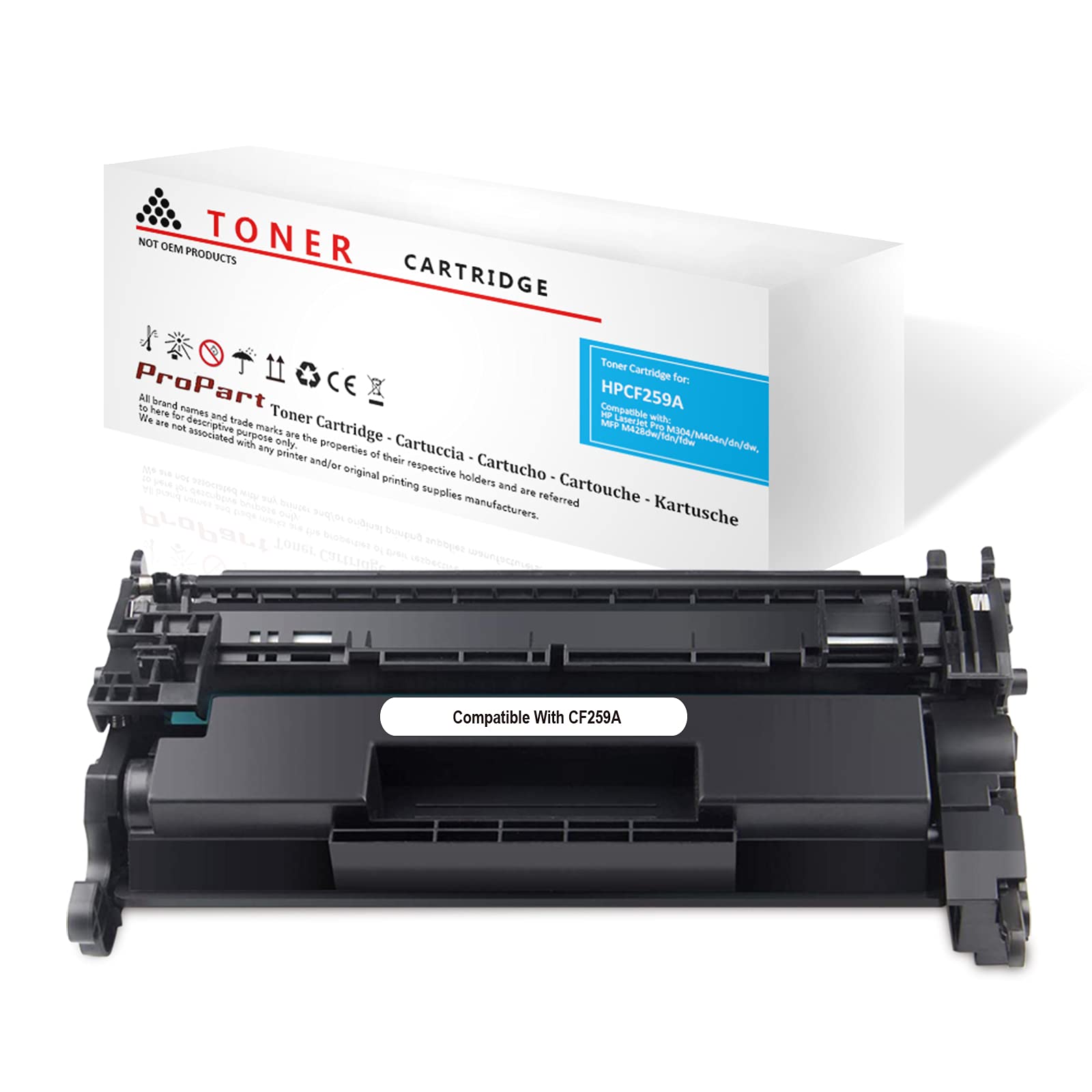 BeOne Compatible for 59A CF259A 59X CF259X Toner Cartridge Replacement Compatible for LaserJet Pro M404 M404n M404dn M404dw MFP M428 M428dw M428fdn M428fdw Printer (1 Black, without Chip)