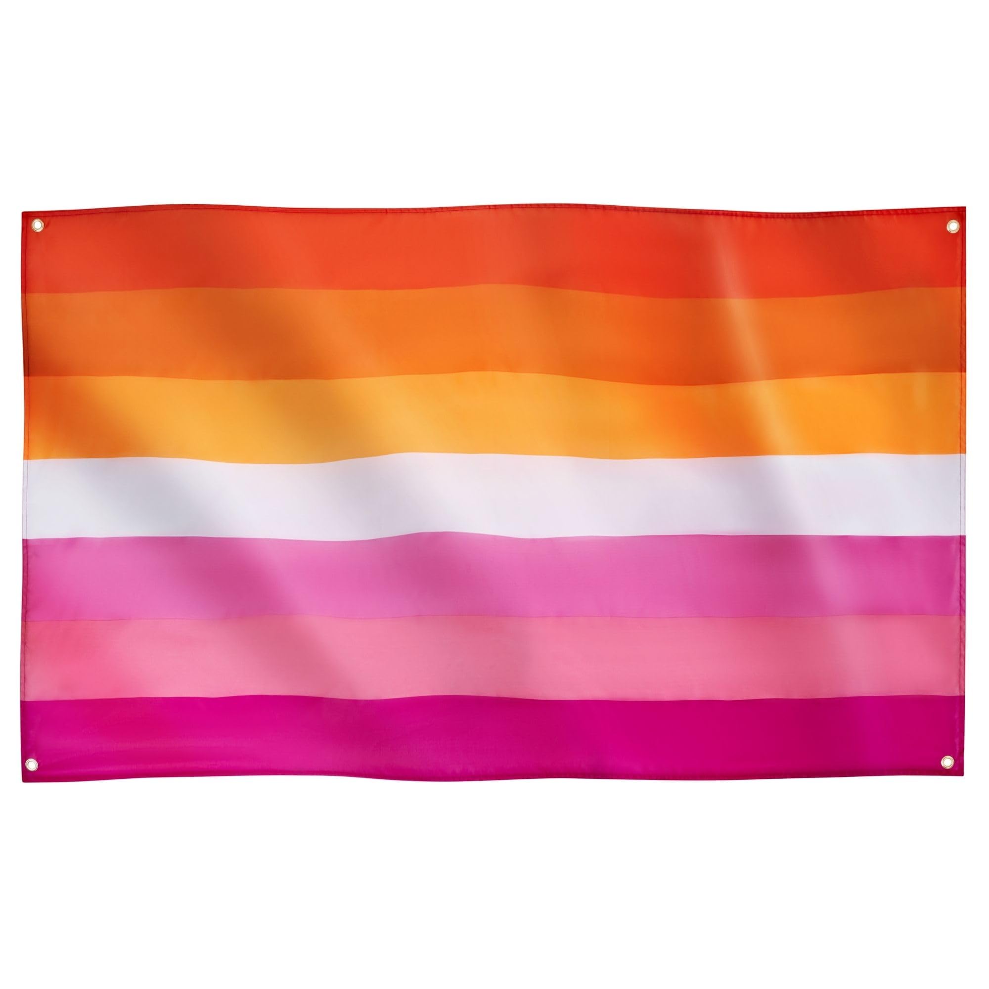 Runesol Lesbian Flag, 91x152cm, (3ft x 5ft) Lesbian Pride Banner, Pride Flag, 4 Grommets, Eyelet in Every Corner, LGBTQ+, Parade, Festival, Party, Carnival, Premium Flags, Inside, Outside — image 1