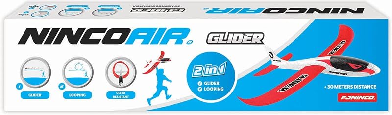 - NincoAir-Glider 2 | Avión Planeador Juguete Poliespan | Medidas: 48 x 48 x 12 cm. | Regalo de Deportes al Aire Libre Para Niños y Niñas | A Partir de 3 años (NH92029) — foto 2 de 5