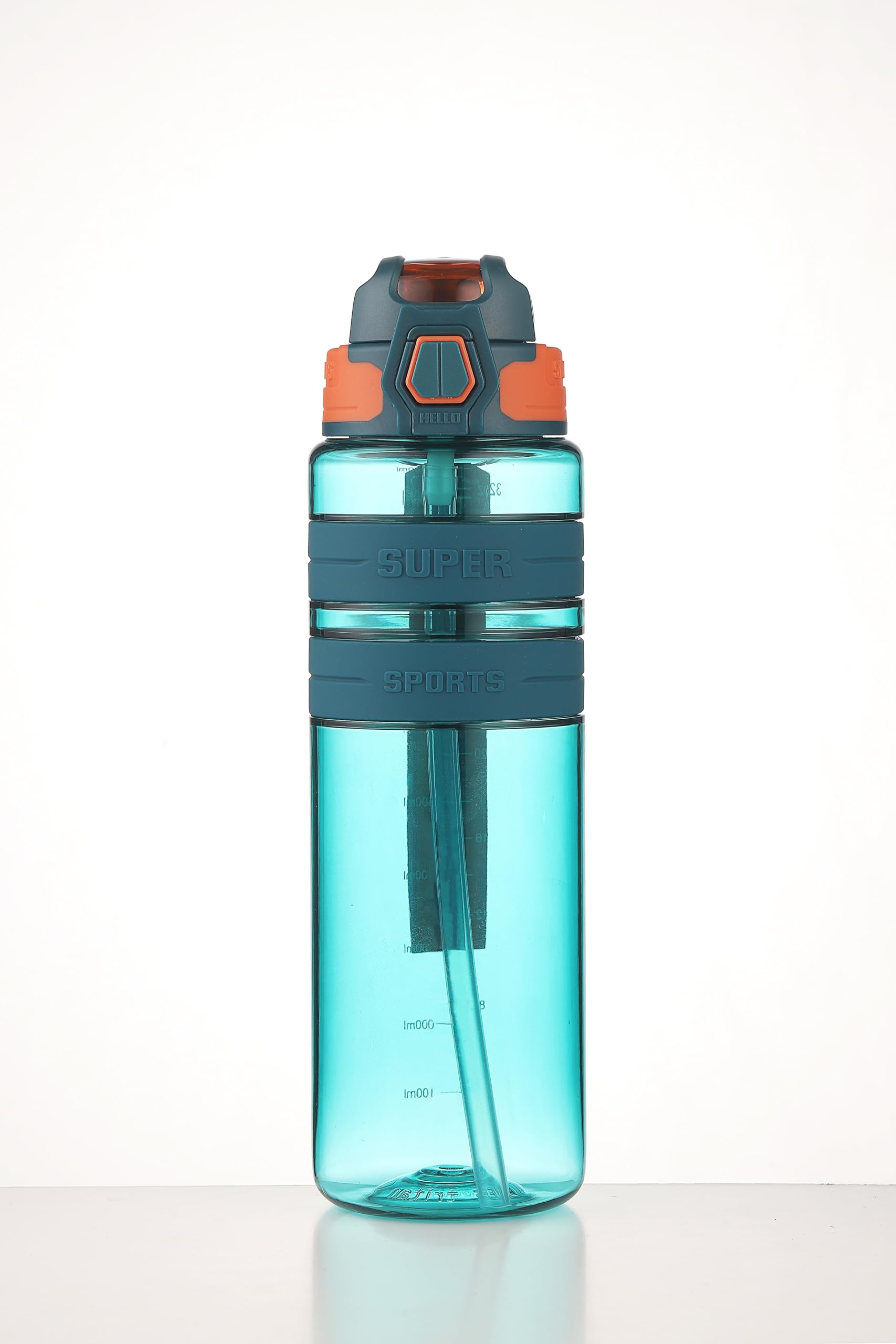 Sports Water Bottle, BPA FREE Tritan Plastic, Leak Proof Water Bottle With Filter, Flip Top, Sports Cup, Drink Bottles (Green, 500ml)