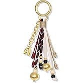 KissYan Initial Bag Charm for Women, Colorful Rope Purse Keychain With Bubble Puffy Letter, Dainty Handbag Charm for Backpack