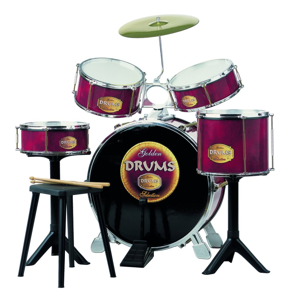 REIG 726 Golden Drums Set Batteria, Grande, Rosso Amazon.it Giochi