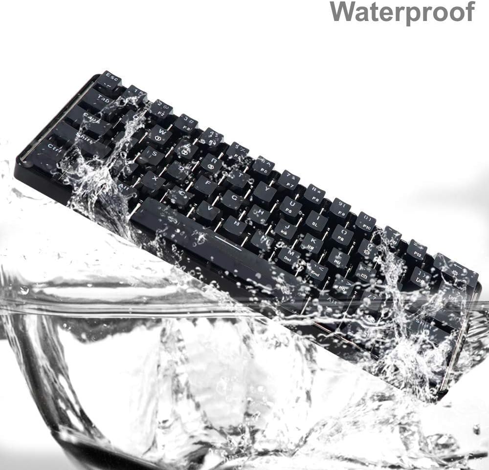 GK61 Mechanical Gaming Keyboard - 61 Keys Multi Color RGB Illuminated LED Backlit Wired Programmable for PC/Mac Gamer (Gateron Optical Yellow, Black): Computers & Accessories