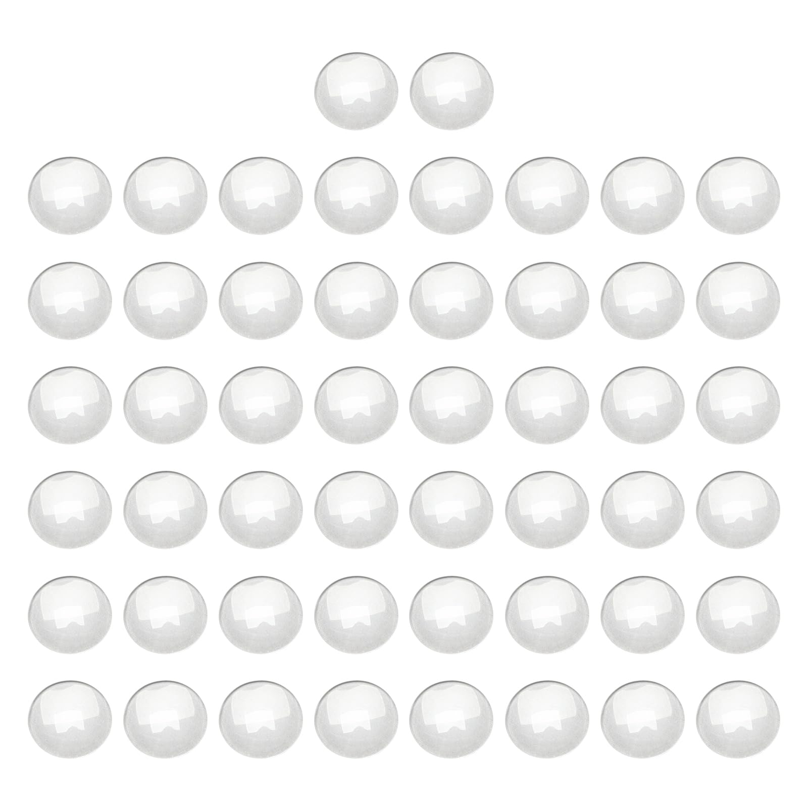 Dophee Transparent Glass Cabochons, 50PCS Clear Glass Dome Cabochon 30mm Half Round Cabochon Covers for Photo Pendant Necklaces Craft Jewelry Making