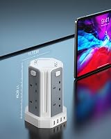 Sameriver 12-in-1 Tower Extension Lead 5M eight AC outlets four USB ports view 6