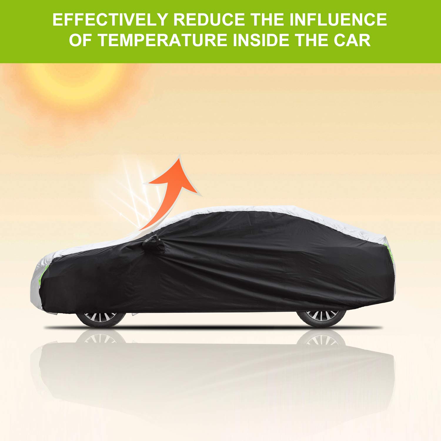 Seven Sparta Car Cover Universal Sedans SUV Hatchback Auto Vehicle Cover Waterproof Dustproof Scratchproof UV Protection L (177\