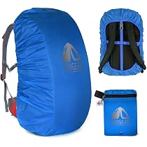 Unigear Backpack Rain Cover Waterproof Rating 5000mm, Ultraportable and Durable with 2 Anti-Slip Buckle Strap, Integrated Carry Pouch Design (Blue,