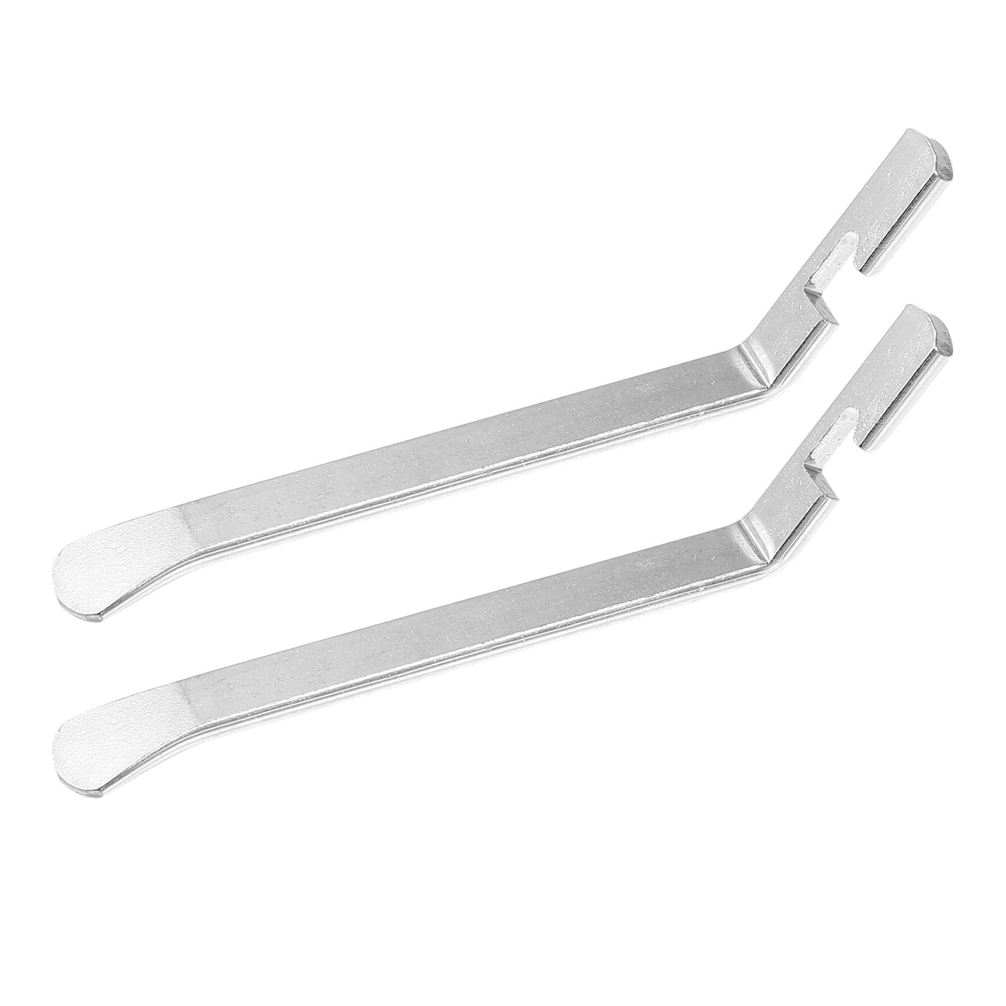 X AUTOHAUX 2pcs Bicycle Tyre Lever with Hook Tire Repair Tool Silver Tone