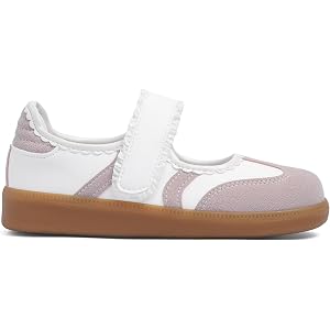 Girls&Boys Mary Jane Sneakers for Kids Toddlers Walking Ballet Flats | Hook and Loop, Round Toe Mary Jane Shoes, Slip on Ball