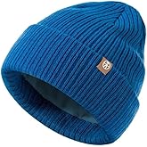 UNNESTAR Kids Beanie Hats- Warm Winter Hats for Boys and Girls Stretchy Fleece Cap with Double-Layer