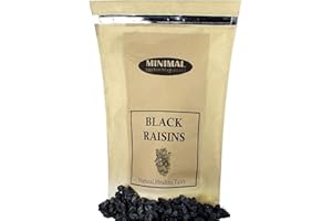 VIVA Dried Black Raisins/Black Kishmish with Seed,500gram.
