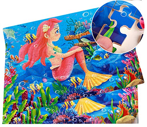 100/200 Pieces Kids Wooden Jigsaw Puzzle, Kids Educational Puzzles Toys to Develop Dexterity and Problem Solving, with a Storage Box