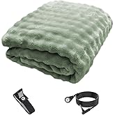 YEOUMIAR Grounding Blanket Grounding Sheets Queen, Grounding Throw for Improved Sleep, Relieving Pain,Conductive Grounded Mat for Bed with Grounding Wire (Green, Baby)
