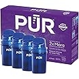 PUR Water Pitcher & Dispenser Replacement Filter 4-Pack, Genuine PUR Filter, 2-in-1 Powerful Filtration and Faster Filtration, 8-Month Value, Blue (PPF900Z4)