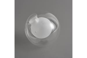 FMOPQ Lighting Replacement Glass Lampshade 4 Inch Milky White Glass Dome Cover Round Globe 0.8 Inch Fitter for G9 Bulb Replacement (transparent and white)