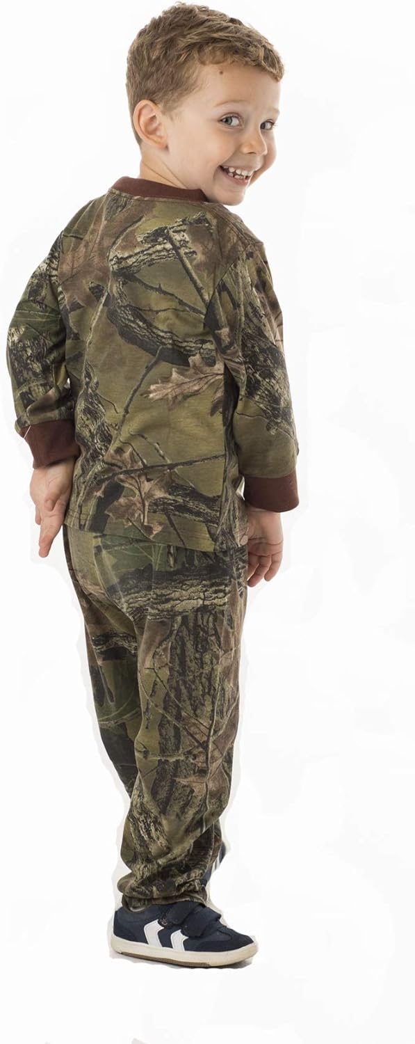 TrailCrest Infant - Toddler Cotton Camo Long Sleeve T-Shirt and Long Pants Set: Clothing
