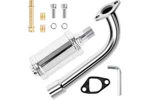 SOFO Exhaust Pipe Muffler with Jet Kit for Predator 212cc 196cc 224cc Engine for Coleman CT200U BT200X, Baja MB200, Mini Bike Go Kart Performance Parts