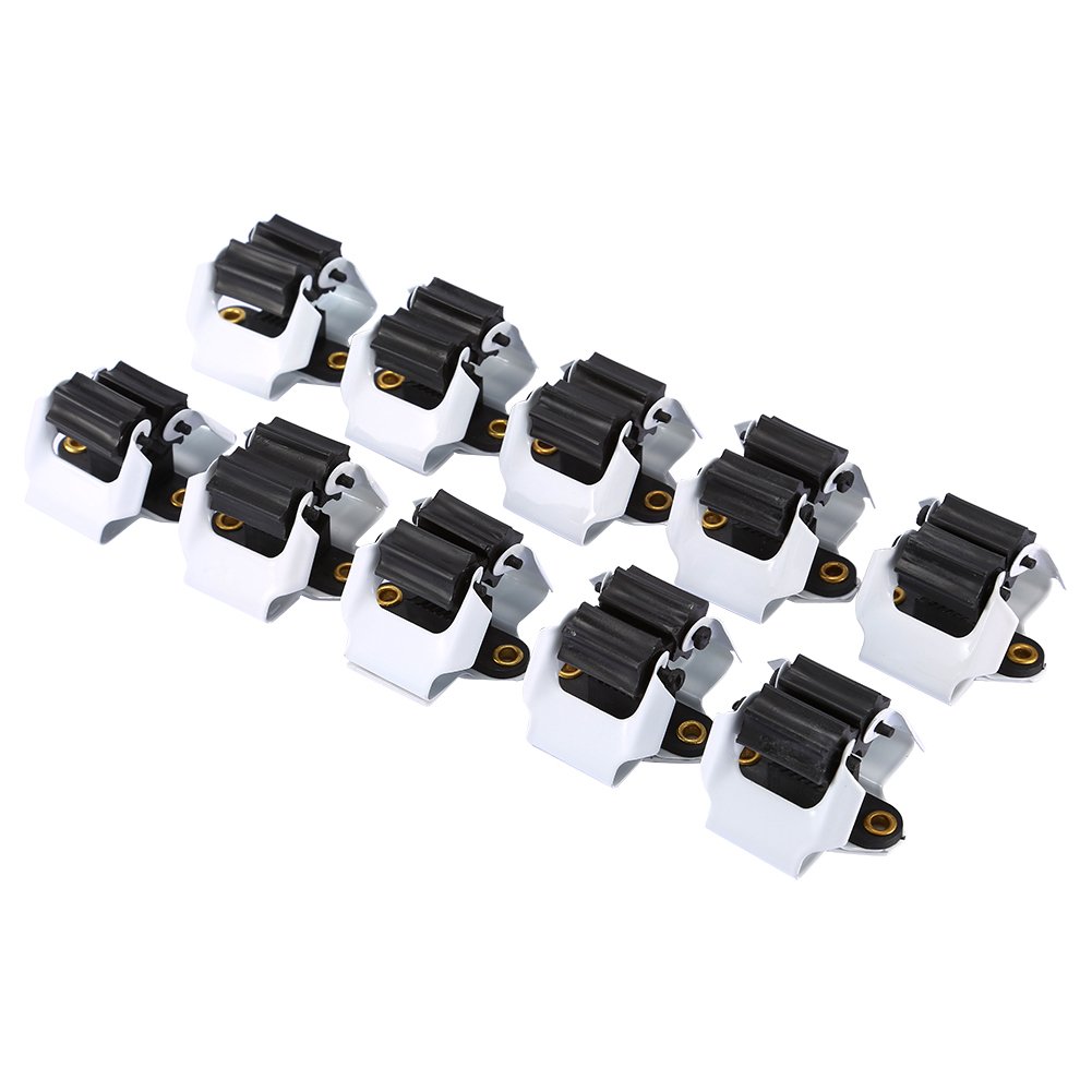 brush storage10Pcs Broom Mop Umbrella Holder Garage Storage Hooks Wall Mount Tool Clip Racks