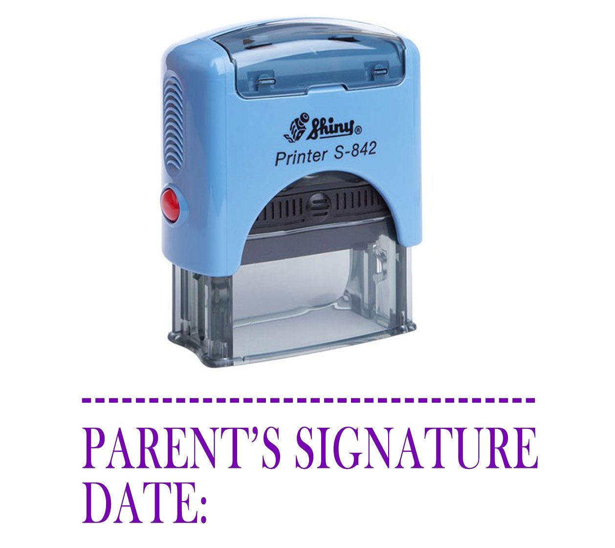 Parent's Signature Date Shiny Self Inking Rubber Stamp Office Stationary Stamp