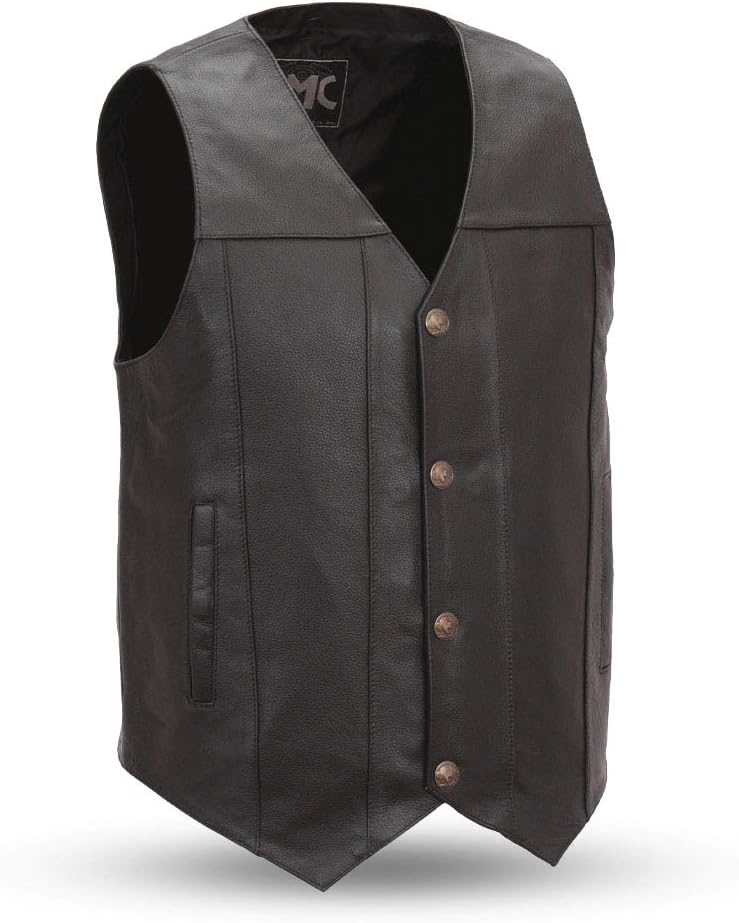 thumbnail image 2 of ILM Motorcycle Leather Vest For Men 2 of 12