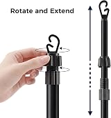 Vivo Technologies 2.4M Telescopic Washing Line Prop Pole Heavy Duty Black view 6