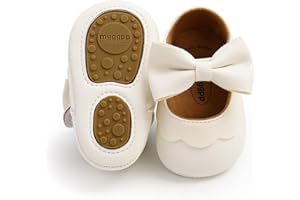 Jtvznmi Infant Mary Jane Flats Infant Baby Girls Soft Sole Prewalker Princess Wedding Dress Baby First Walking Sneaker Shoes