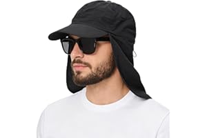 EINSKEY Unisex Baseball Sun Cap with Neck Flap, Waterproof Packable Sport Hat for Golf Garden Safari Hiking Fishing Running