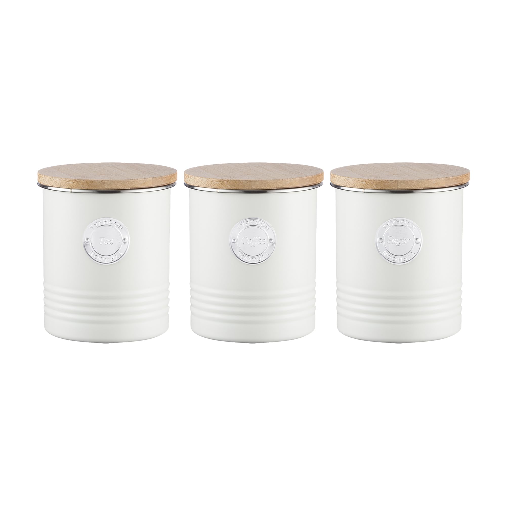 Typhoon Living Cream Tea, Coffee & Sugar Storage Canister Set