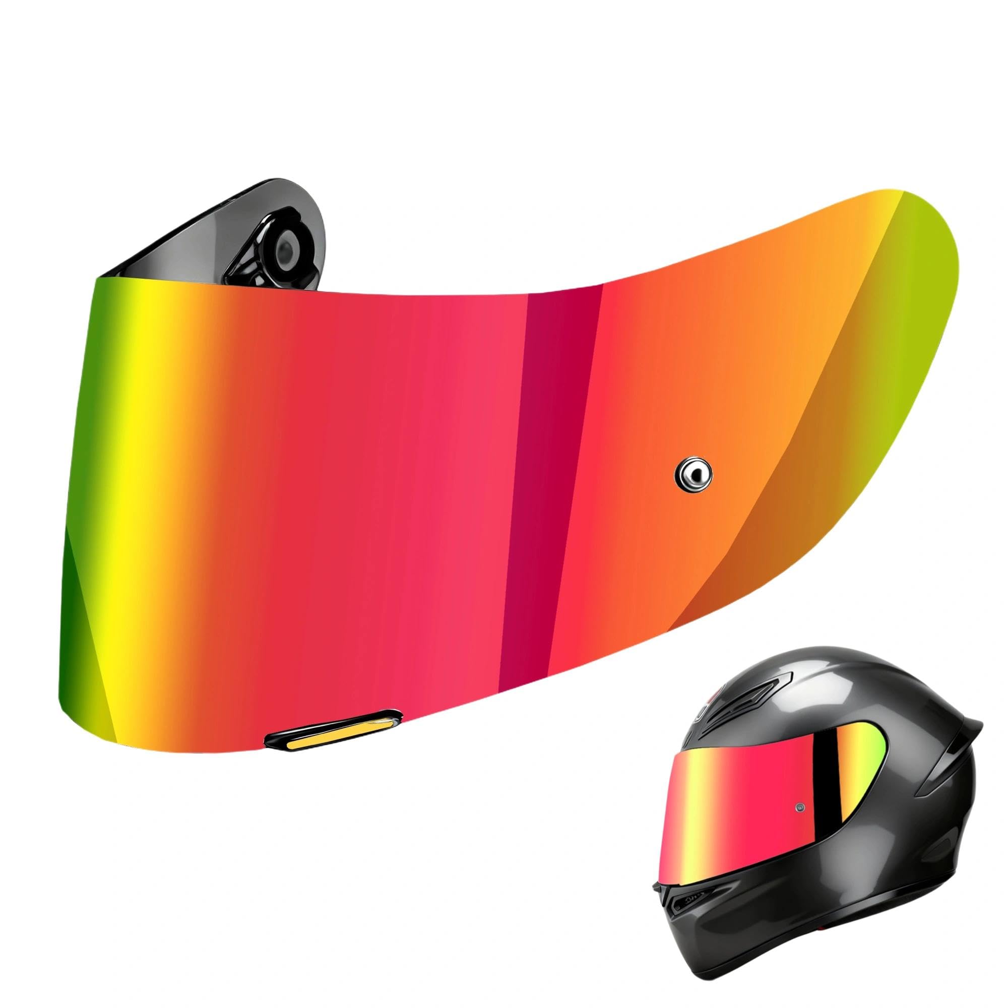 Photo 1 of UKIAF K1S Visor Replacements Compatible with AGV K1 K1S K3SV K5 K5S Helmets 1 Pack Revo Smoke Red Suitable for Only Day Use