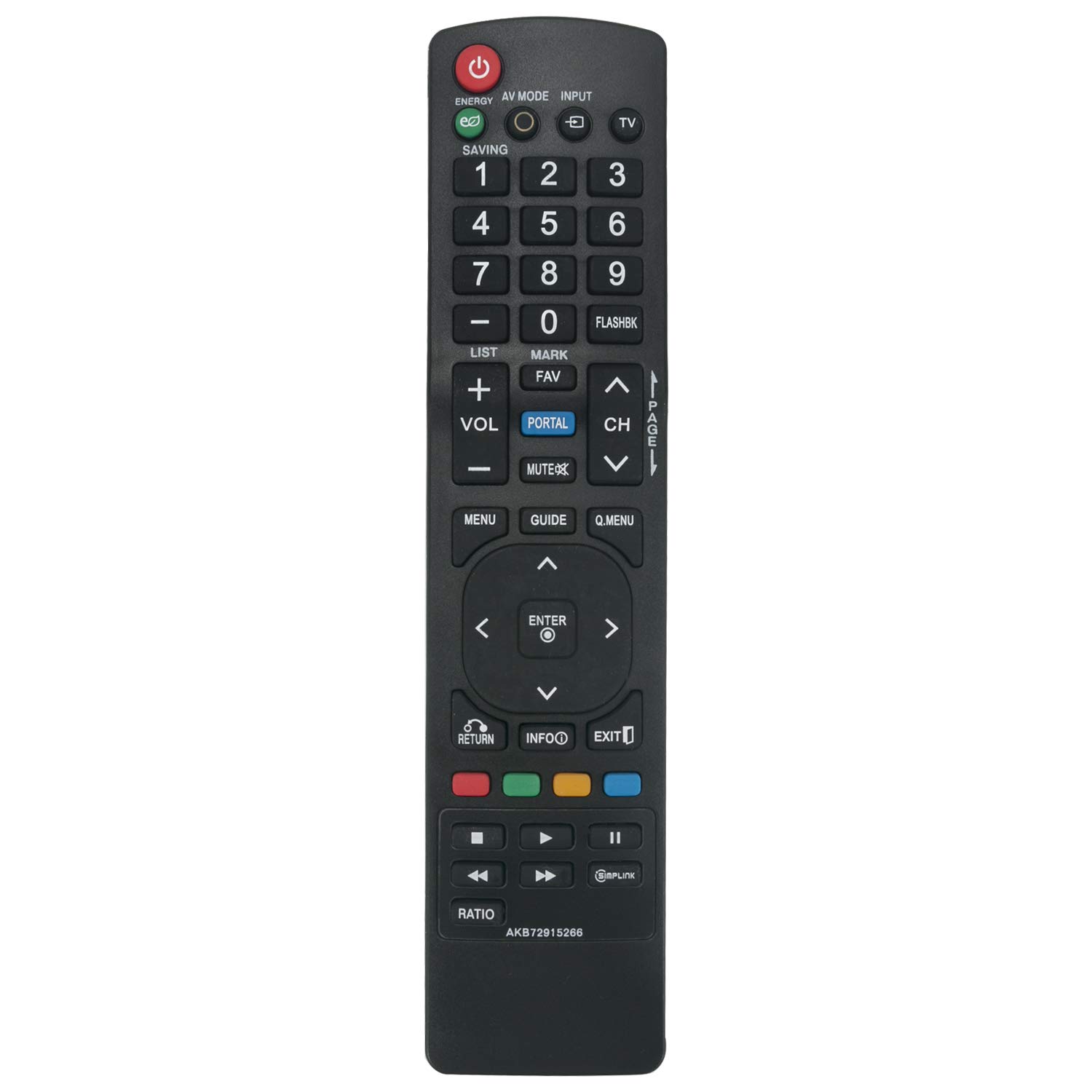 VINABTY AKB72915266 Remote Control Replacement Fit for LG 22LD350 32LS3500 19LE5300 22le5300 32le5300 37le5300 42le5300 26le5300 47le5300 26LD352C 26LE5500 32LD420 32LD450 32LD452B 32LD452B-UA