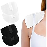 2 Pairs Shoulder Pads Non Slip Shoulder Protectors Soft Covered Sewing Foam Pads for Blazer Clothes (Black&White)