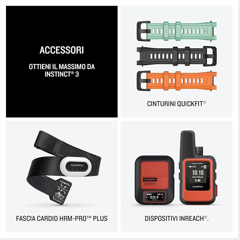 Instinct 3, 45mm Smartwatch GPS Ultra Resistente, Black