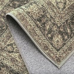 WondRg 9x12 Washable Brown Vintage Area Rug for