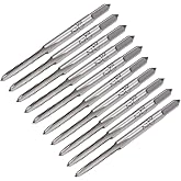 uxcell 5 Pairs Metric Hand Threading Tap Set M2 Thread 0.4mm Pitch Taper &amp; Plug Milling Taps Straight Flutes High Speed Steel