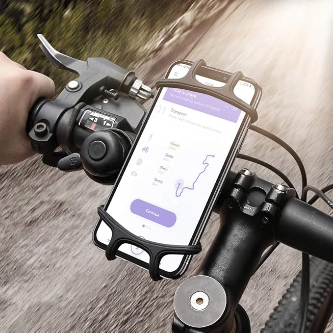 Huanchenda Porta Cellulare Per Bici E Moto | Supporto Universale 360° Con Ventosa | Braccio Regolabile 10,4-14,6 Cm | Per Smartphone E GPS Garmin