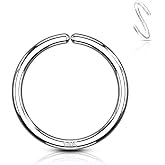 Forbidden Body Jewelry 20g 8mm Solid 14K Gold Hoop Ring for Nose and Cartilage Piercings