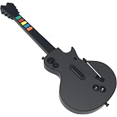 Hyperkin Wireless Game Guitar Controller for PS3 &amp; PC | Compatible with Clone Hero, Guitar Hero &amp; Rock Band, Low Latency Wireless Rhythm Game Guitar with Whammy Bar - Black