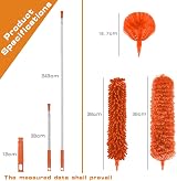Lomida Microfiber Duster Set with 100 Inch Telescoping Extension Pole view 2